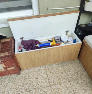 Banco arcón de almacenaje madera