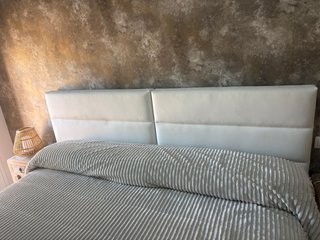 Cabecero tapizado polipiel blanco 200x120 cm