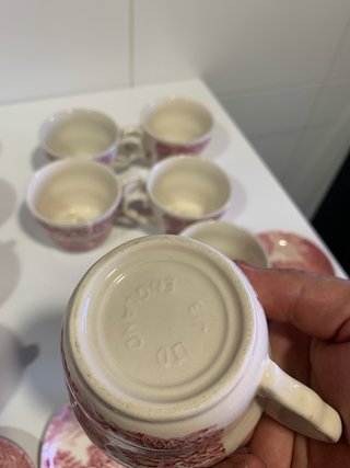 Tazas y Platos Café Rosa varias marcas inglesas