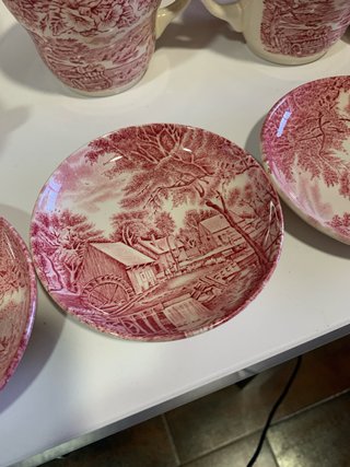 Tazas y Platos Café Rosa varias marcas inglesas