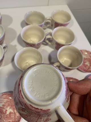 Tazas y Platos Café Rosa varias marcas inglesas