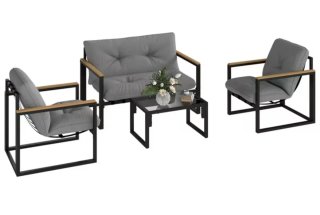 Set Muebles Jardín Sofá + 2 Sillones + mesita
