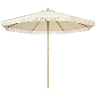 Sombrilla de Jardín Beige Ø265cm con Manivela