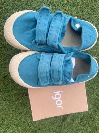 Zapatillas Lona Igor Talla 28 Azul Petroleo
