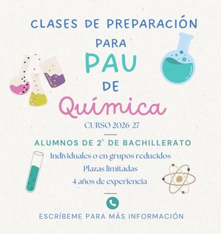 Clases particulares para PAU de Quimica en Rivas