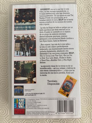 Películas The Beatles VHS Help! y Magical Mystery