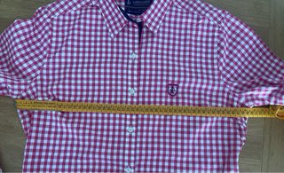 Camisa Valecuatro cuadros vichy rosa mujer