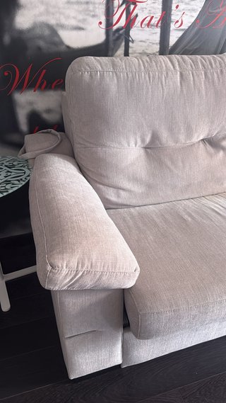 Sofá cama 2 plazas beige 90cm + 1 plaza 80cm