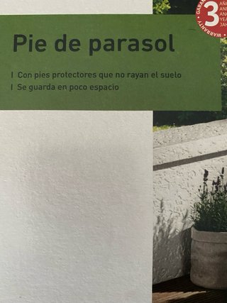 Pie de sombrilla rellenable negro