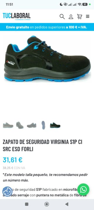 Zapatos de seguridad Forli nuevos