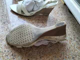 Sandalias Geox Beige Tacón