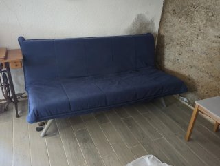 Sofá Cama Azul 3 Plazas