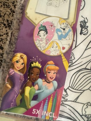Camiseta Disney Princesa para pintar Talla 110/116