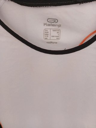 Camiseta Running Kalenji Blanca y Negra