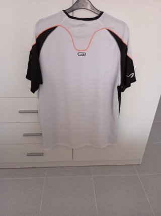 Camiseta Running Kalenji Blanca y Negra