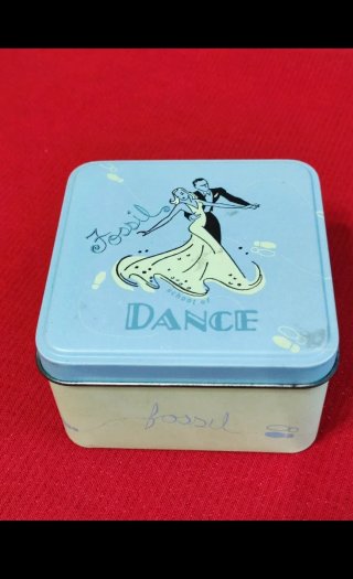 Scatole di latta vintage Fossil