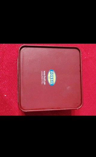 Scatole di latta vintage Fossil