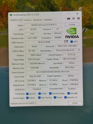 Asus ROG Strix RTX 4070 Ti OC