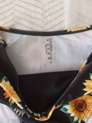 Braguita bikini Shein girasoles talla S