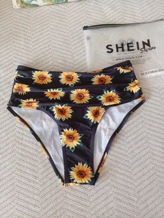 Braguita bikini Shein girasoles talla S