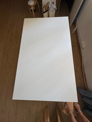 Tavolo da lavoro in legno e metallo