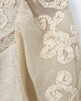Anthropologie Top bordado crema encaje boho. Nuevo