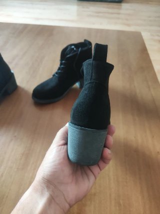 Botines tipo cuero y ante mujer talla 37