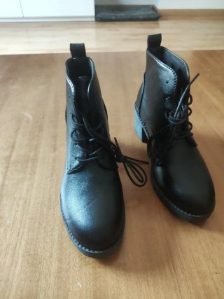 Botines tipo cuero y ante mujer talla 37