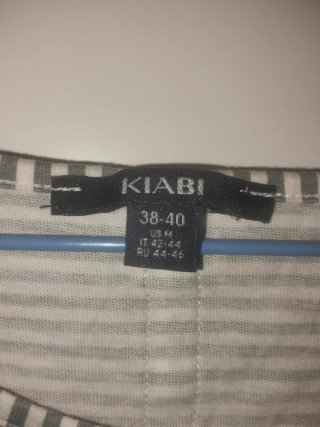 Camiseta premamá Kiabi rayas verde/blanco T.38/40