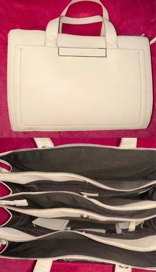 Bolso grande beige/blanco