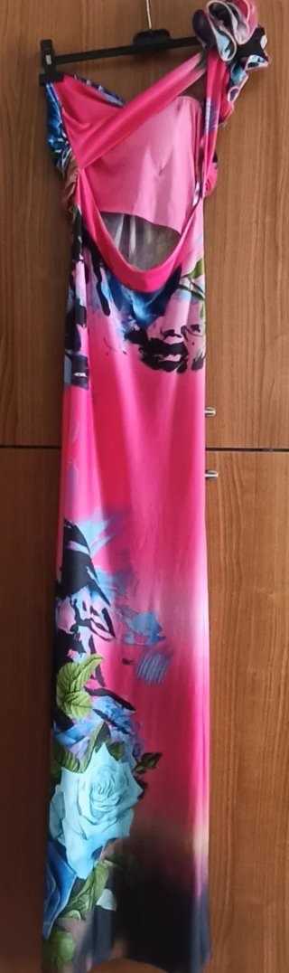 Abito elegante lungo fantasia floreale