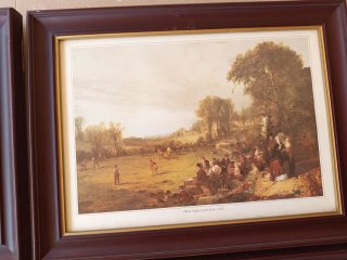 Serie 4 cuadros deportes ingleses vintage
