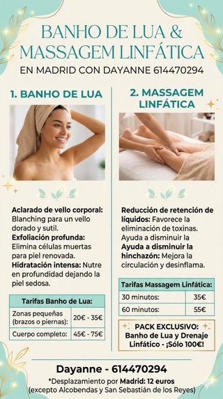 Baño de luna y masage linfatica