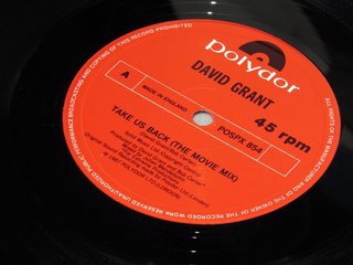 David Grant Take Us Back 45 Giri 12 Disco Mix
