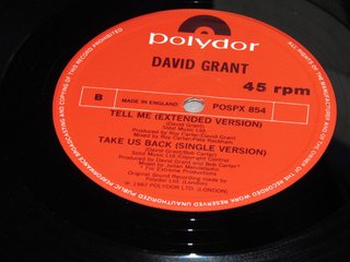 David Grant Take Us Back 45 Giri 12 Disco Mix
