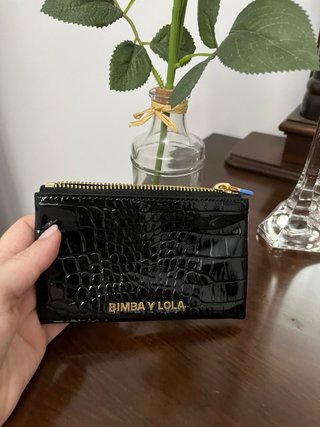 Monedero Bimba y Lola Negro Cocodrilo