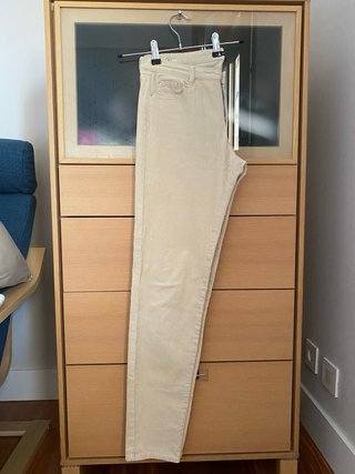 Pantalón de pana  beige Mango mujer