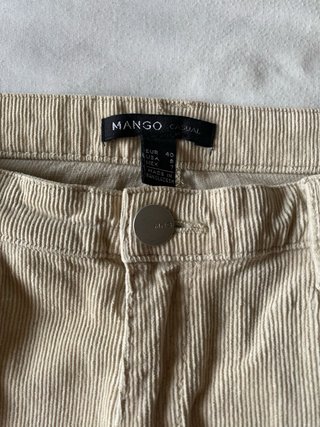 Pantalón de pana  beige Mango mujer