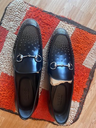 Mocassini Gucci Neri con Borchie Argento