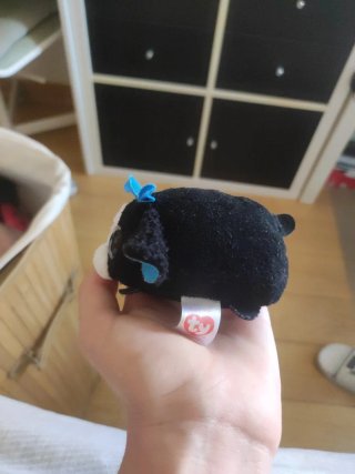 Peluche Ty Perro Negro Blanco Azul