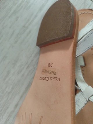 Sandalias Daniela M Piel Talla 39 Blancas