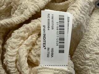 Pantalón Zara punto texturizado ancho beige