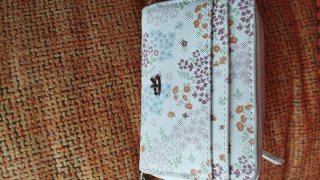 Monedero tarjetero floral