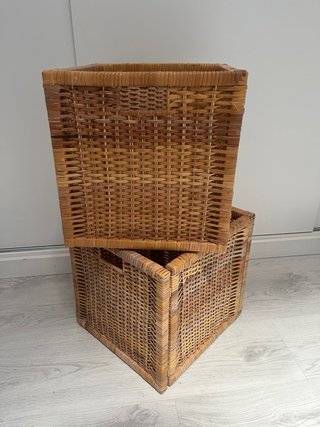 2 Cajas Almacenaje Ratán Ikea