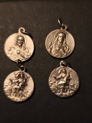 4 Medallas Antiguas de Plata