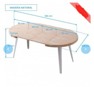 Mesa Comedor Redonda Extensible Madera Blanca