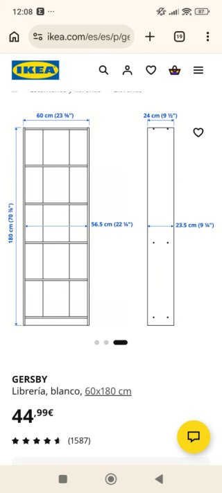 Estantería Blanca IKEA Gersby
