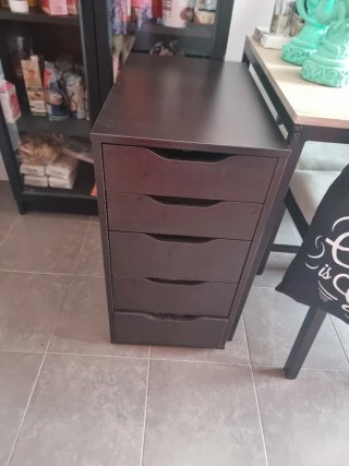 Cajonera Alex Ikea (Marrón y Blanca) 65 cada una.