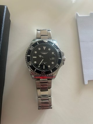 Reloj Longlux Automático Negro/Plateado