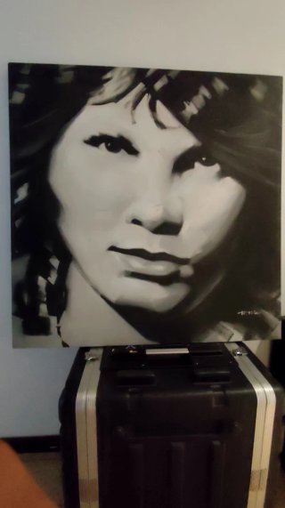 Cuadro Jim Morrison Arte Blanco y Negro